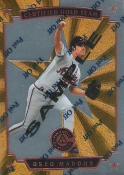 1997 Pinnacle Certified - Certified Gold Team Samples #19 Greg Maddux Front