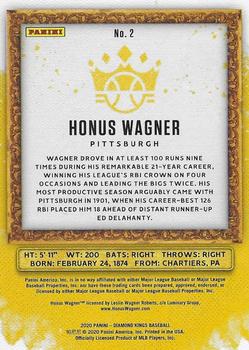 2020 Panini Diamond Kings #2 Honus Wagner Back
