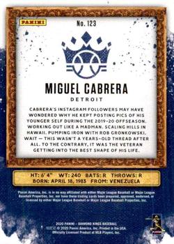 2020 Panini Diamond Kings #123 Miguel Cabrera Back