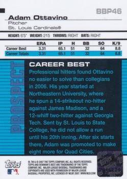 2007 Bowman's Best - Prospects #BBP46 Adam Ottavino Back