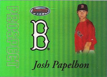 2007 Bowman's Best - Prospects Green #BBP7 Josh Papelbon Front