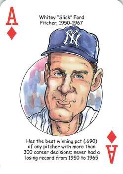 2018 Hero Decks New York Yankees Baseball Heroes Playing Cards (11th Edition) #A♦ Whitey Ford Front