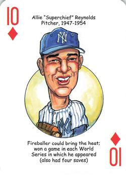2018 Hero Decks New York Yankees Baseball Heroes Playing Cards (11th Edition) #10♦ Allie Reynolds Front