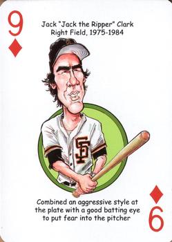 2017 Hero Decks San Francisco Giants Baseball Heroes Playing Cards #9♦ Jack Clark Front