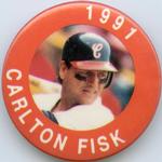 1991 MLBPA Baseball Buttons #NNO Carlton Fisk Front