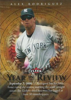 2007 Fleer - Year in Review #YR-AR Alex Rodriguez Front