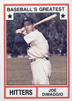 1982 TCMA Baseball's Greatest Hitters (Tan Back) #3 Joe DiMaggio Front