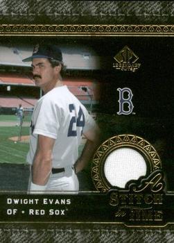 2007 SP Legendary Cuts - A Stitch in Time Memorabilia #ST-DE Dwight Evans Front