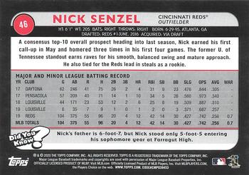 2020 Topps Big League #46 Nick Senzel Back