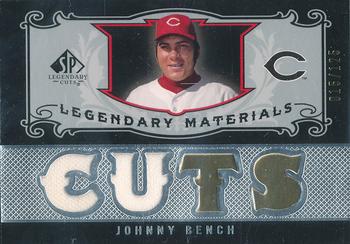 2007 SP Legendary Cuts - Legendary Materials Dual #LM-JB2 Johnny Bench Front