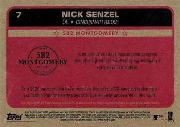 2019-20 Topps 582 Montgomery Club Set 1 - Autographs #7 Nick Senzel Back