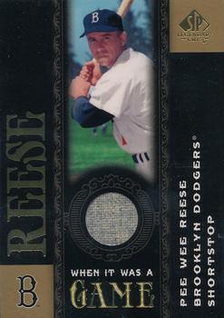 2007 SP Legendary Cuts - When it Was a Game Memorabilia #WG-PW Pee Wee Reese Front