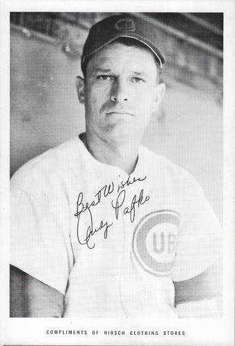 1951 Hirsch Clothing Stores Chicago Cubs B&W Premiums #NNO Andy Pafko Front