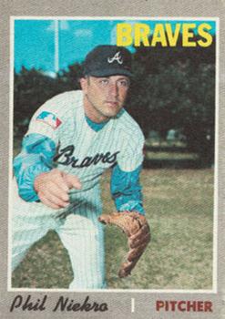 1970 Topps Test Cloth Stickers #NNO Phil Niekro Front
