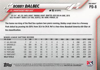 2020 Topps Pro Debut #PD-8 Bobby Dalbec Back