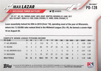 2020 Topps Pro Debut #PD-128 Max Lazar Back