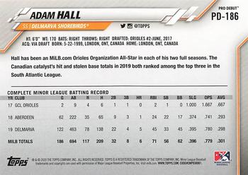2020 Topps Pro Debut #PD-186 Adam Hall Back