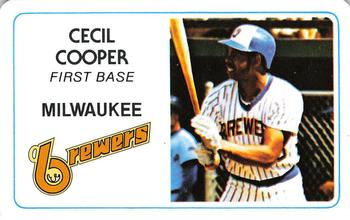 1981 Perma-Graphics Superstar Credit Cards #015 Cecil Cooper Front
