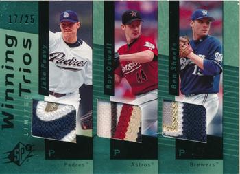 2007 SPx - Winning Trios Patches #WT-5 Jake Peavy / Roy Oswalt / Ben Sheets Front