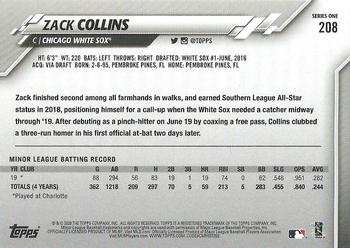 2020 Topps - Rainbow Foil #208 Zack Collins Back