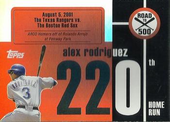 2007 Topps - Alex Rodriguez: Road to 500 #ARHR220 Alex Rodriguez Front
