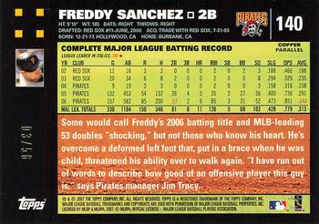2007 Topps - Copper #140 Freddy Sanchez Back