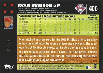 2007 Topps - Copper #406 Ryan Madson Back