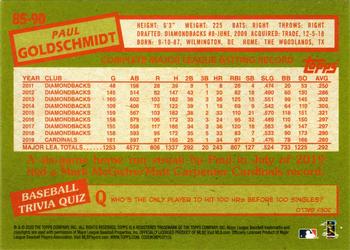 2020 Topps - 1985 Topps Baseball 35th Anniversary (Series One) #85-90 Paul Goldschmidt Back