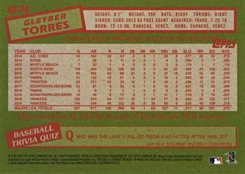 2020 Topps - 1985 Topps Baseball 35th Anniversary Blue (Series One) #85-74 Gleyber Torres Back