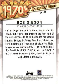 2020 Topps - Decades' Best (Series One) #DB-31 Bob Gibson Back