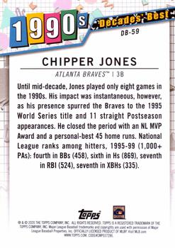 2020 Topps - Decades' Best (Series One) #DB-59 Chipper Jones Back