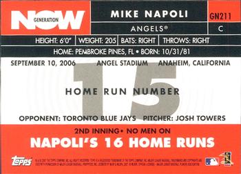 2007 Topps - Generation Now #GN211 Mike Napoli Back