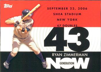 2007 Topps - Generation Now #GN261 Ryan Zimmerman Front