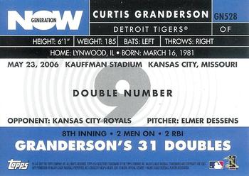 2007 Topps - Generation Now #GN528 Curtis Granderson Back