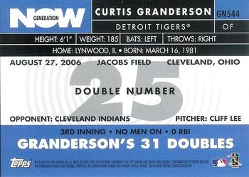2007 Topps - Generation Now #GN544 Curtis Granderson Back