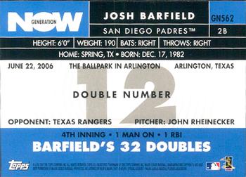 2007 Topps - Generation Now #GN562 Josh Barfield Back