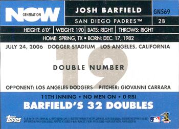 2007 Topps - Generation Now #GN569 Josh Barfield Back