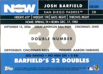 2007 Topps - Generation Now #GN580 Josh Barfield Back