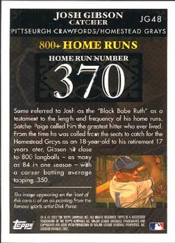 2007 Topps - Josh Gibson Home Run History #JG48 Josh Gibson Back