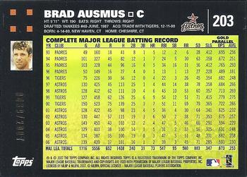 2007 Topps - Gold #203 Brad Ausmus Back