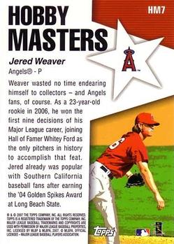 2007 Topps - Hobby Masters #HM7 Jered Weaver Back