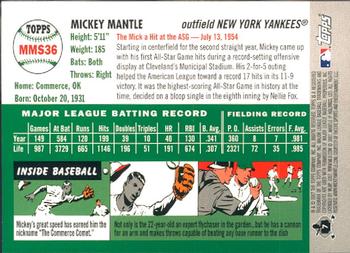 2007 Topps - Mickey Mantle Story #MMS36 Mickey Mantle Back