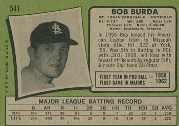 2020 Topps Heritage - 50th Anniversary Buybacks #541 Bob Burda Back