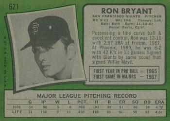 2020 Topps Heritage - 50th Anniversary Buybacks #621 Ron Bryant Back