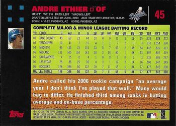 2007 Topps - Red Back #45 Andre Ethier Back