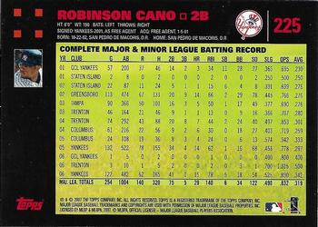 2007 Topps - Red Back #225 Robinson Cano Back