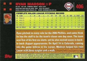 2007 Topps - Red Back #406 Ryan Madson Back