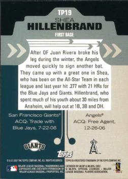 2007 Topps - Trading Places #TP19 Shea Hillenbrand Back