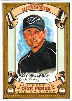 2007 Topps Allen & Ginter - Dick Perez Sketches #29 Roy Halladay Front