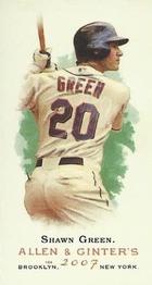 2007 Topps Allen & Ginter - Mini A & G Back #99 Shawn Green Front